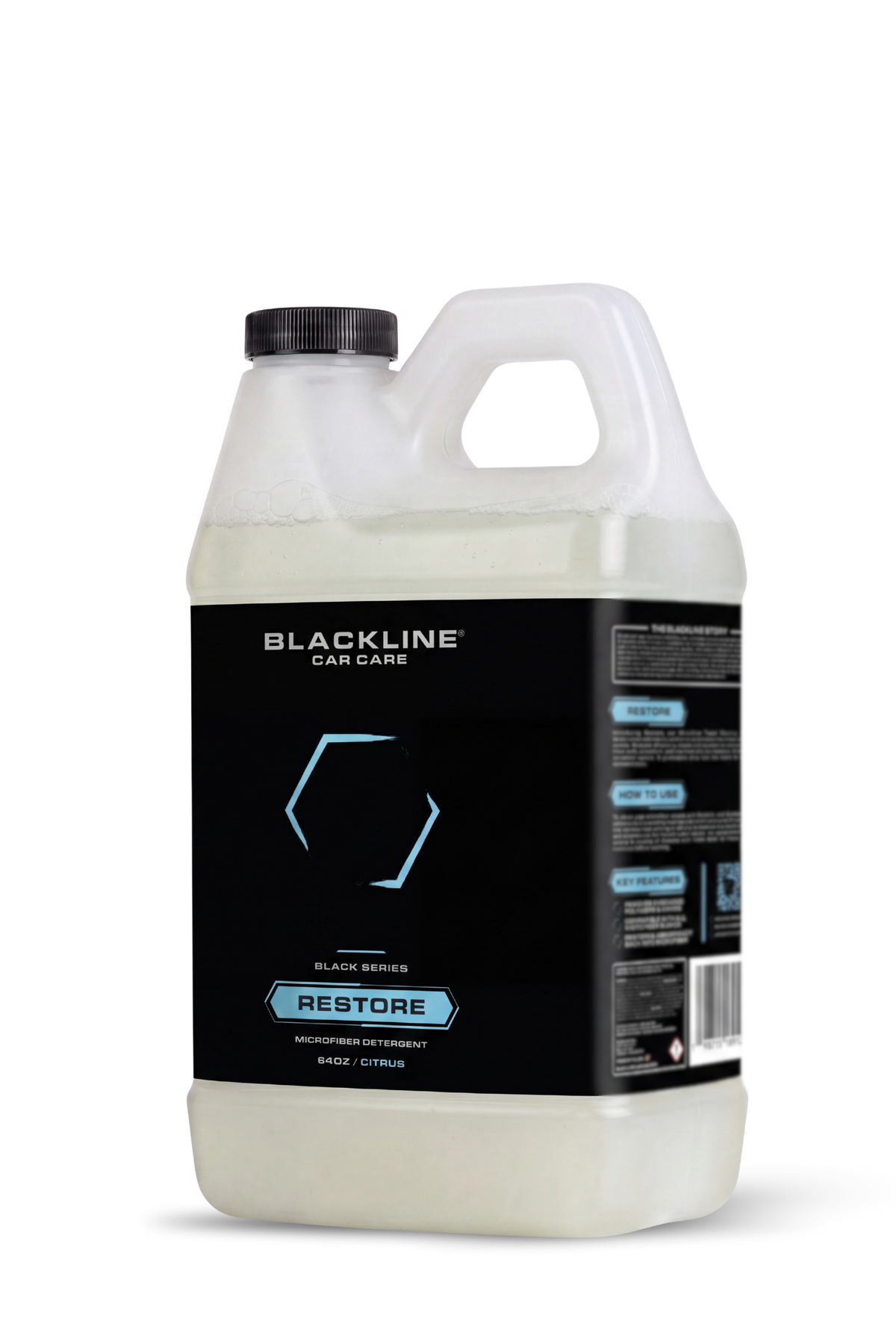 Blackline microfiber detergent